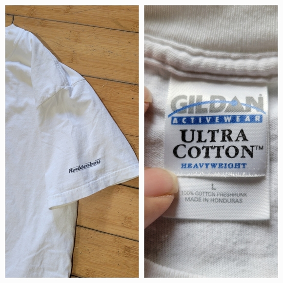 "Sromberg Equipped" graphic on back of Tee Shirt Men's L - Picture 3 of 3